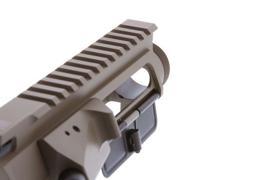 The Vltor MUR upper Receiver Tan features M4 feed ramps